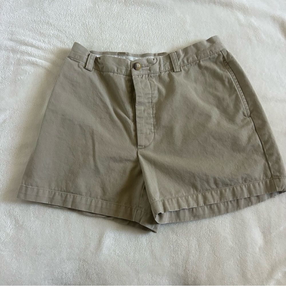 GAP Women's Tan Classic Basic Button Fly Bermuda Shorts Size 8 100% Cotton